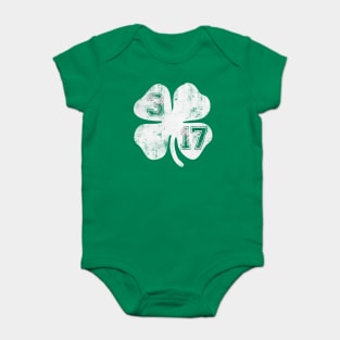 Vintage 3/17 St Patrick's Day Shamrock Baby Bodysuit